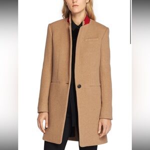 Rag & Bone Emmett Wool Coat Camel Size 0 Single Button Crombie